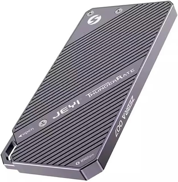 JMT M.2 RGB SSD Enclosure 10Gbps Master Control 9210B Compatible with NVME SATA M.2 2280 M-Key B+M Key SSD (-007)