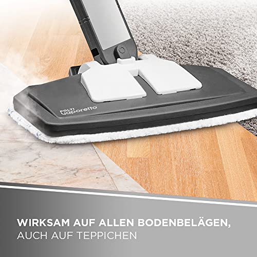 Polti Vaporetto SV610_Style, Dampfbesen und Handreiniger, mit Extra-Dampffunktion, 15 Zubehörteile für alle Oberflächen, vertikale Parkposition, silbergrau