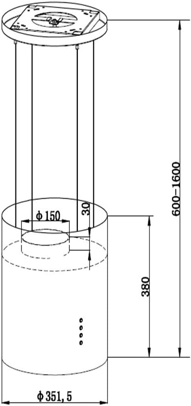 cookology hicyl351ss recirculating stainless steel island cooker hood extractor