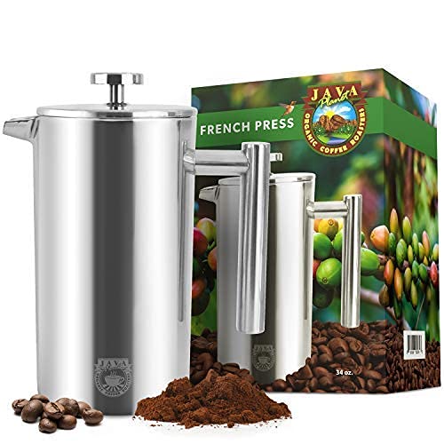 Coffee Gift Set - Medium Roast Organic Coffee W/Stainless Steel French Press #TOP3