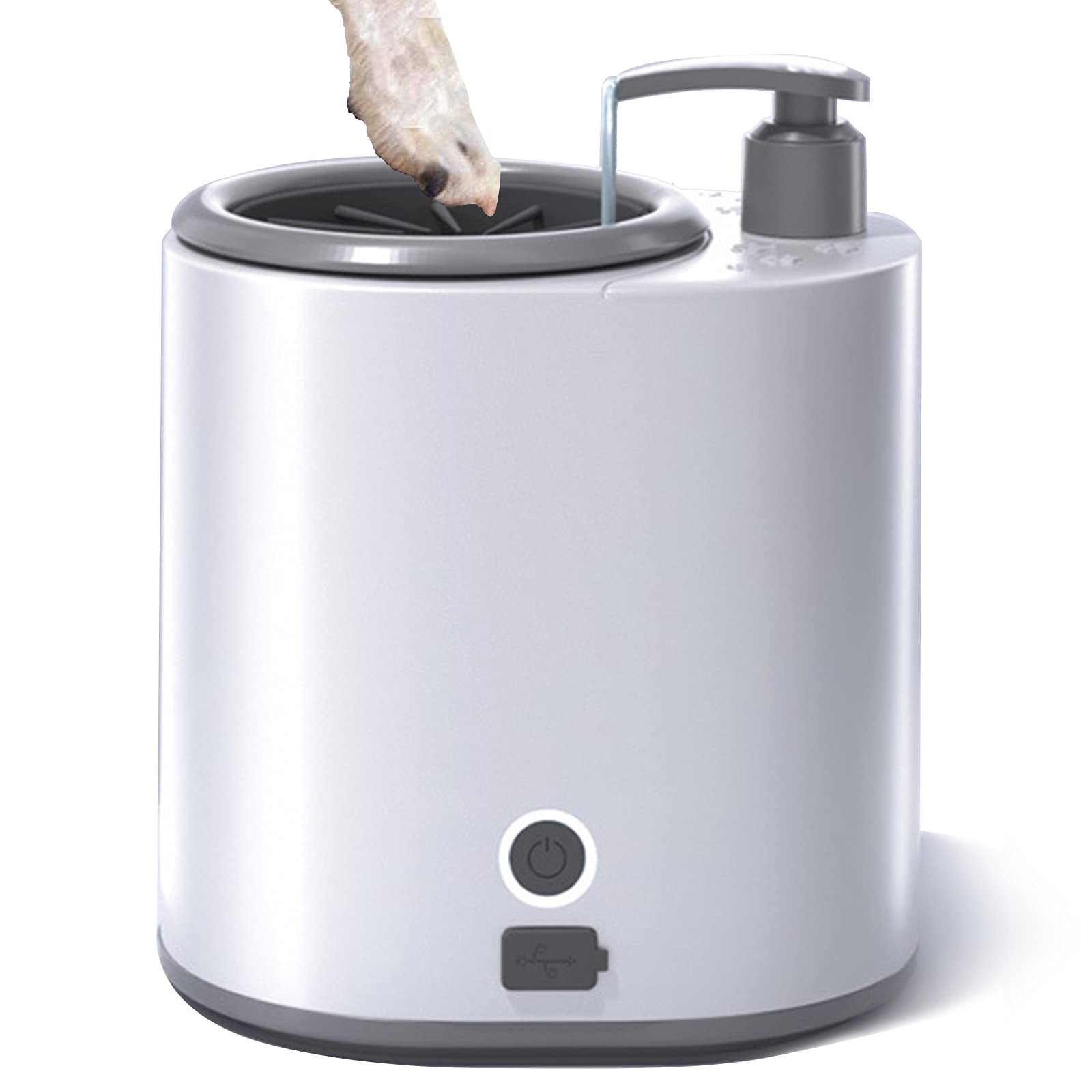 Pfotenreiniger Für Hunde,USB Wiederaufladbar Elektrisch Hunde Pfote Reiniger,2 in 1 Tragbare Weiche Silikonmassage Hundebürsten Für Hunde Katzen Massage Pflege Schmutzige Klauen