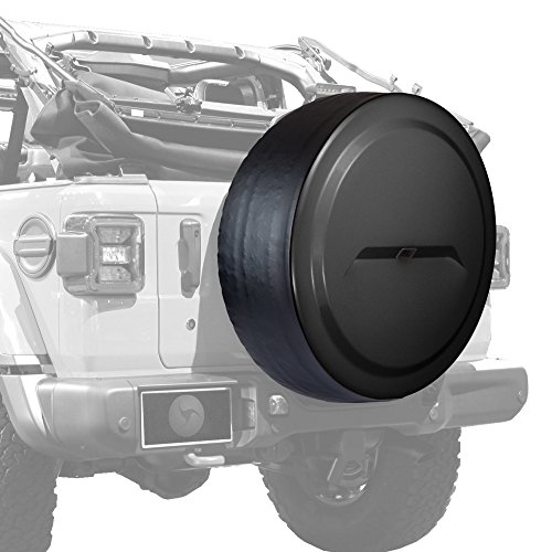 2018 Jeep Wrangler Rubicon Jl - 33" Rigid Tire Cover (Plastic Face & Vinyl Band) - Black Textured #TOP2