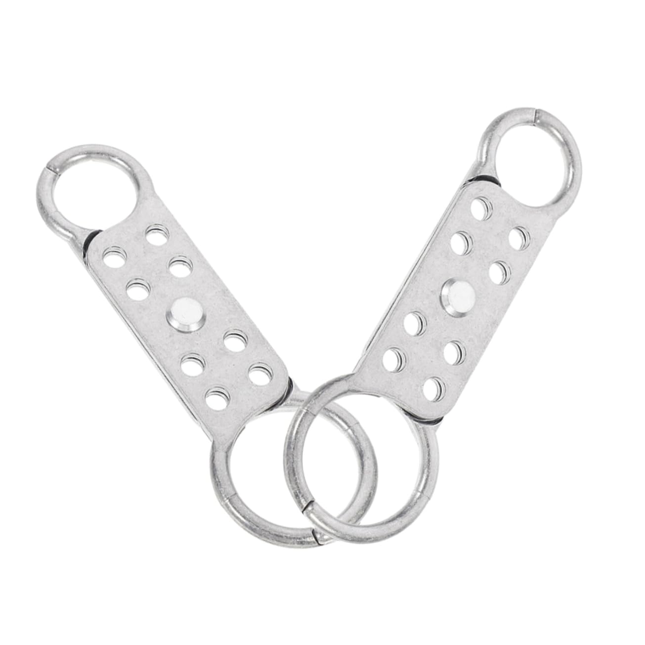 Gatuida 10stücke Doppelseitiger Aluminium-hasp Mit Löchern Sicherheits-hasp Für Mehrfachverriegelung Für Notfälle Und Einbruchschutz Langlebig Und Praktisch Pack