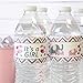 Pink and Gray Elephant Girl Baby Shower Water Bottle Labels - 24 Stickers