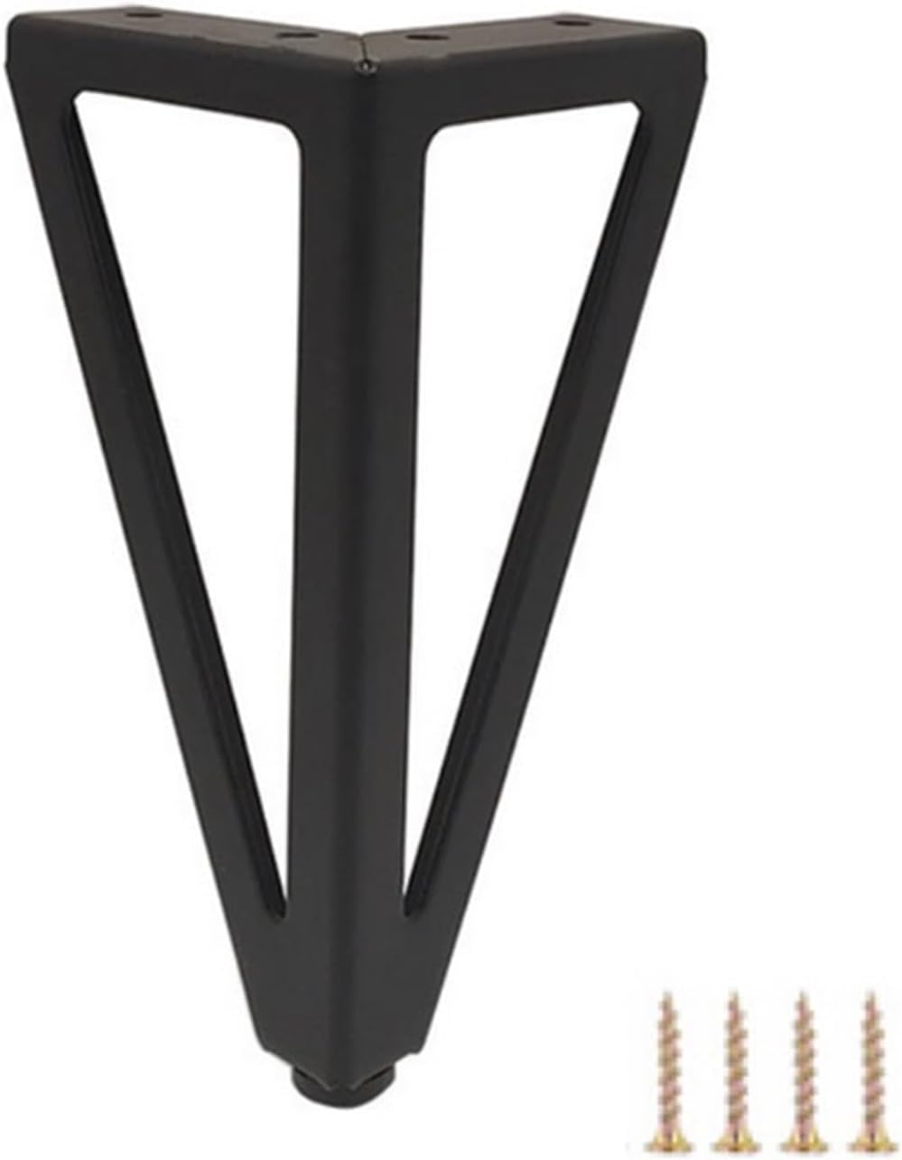 AVIMYA 1/4PCS Metal Furniture Legs Foot Replacement for Sofa Bathroom Cabinet TV Stands Coffe Tea Bedside Table with Screws 150mm (Color : 4PCS 150mm Black)
