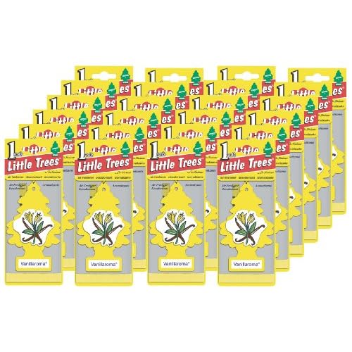 LITTLE TREES Car Air Freshener | Hanging Paper Tree for Home or Car | Vanillaroma | 24 Pack