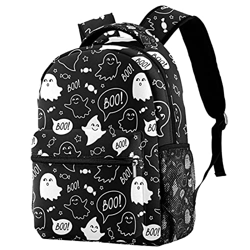 Sac à dos de voyage bicolore noir et blanc fonctionnel avec filet