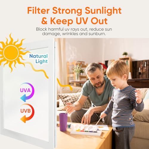 Funfox Frosted Window Film Privacy Static Cling 30x200cm - Matte White Opaque Vinyl Sticker for Bathroom Door & Office Glass, Non-Adhesive UV Protection Film - Cosy Home Interiors Funfox Frosted Window Film Privacy Static Cling 30x200cm - Matte White Opaque Vinyl Sticker for Bathroom Door & Office Glass, Non-Adhesive UV Protection Film - Image 3