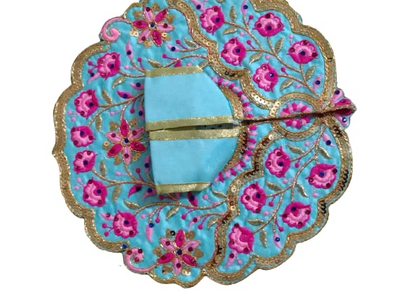 Garden Of Arts Handmade decorative small cute lunch plate for thakurji Kanhaji ladoo Gopal Krishna consisting