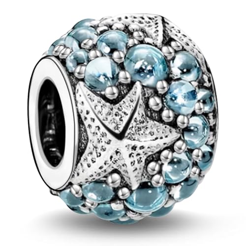 Ciondoli Eleganti: I nostri charms per bracciali e ciondoli per collane presentano un design raffinato e uno stile ampio. Sia che ami uno stile nobile o un aspetto in voga e innovativo, i nostri ciondolo si allineano bene al tuo stile personale.Questo ciondoli charms per bracciali con stella marina incastonata in zirconi blu chiaro ti guida alla scoperta dei misteri dell'oceano.