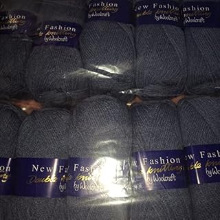 5 x 100g Woolcraft Dk Double Knitting Wool , Yarn (5 x 100g Black 940)