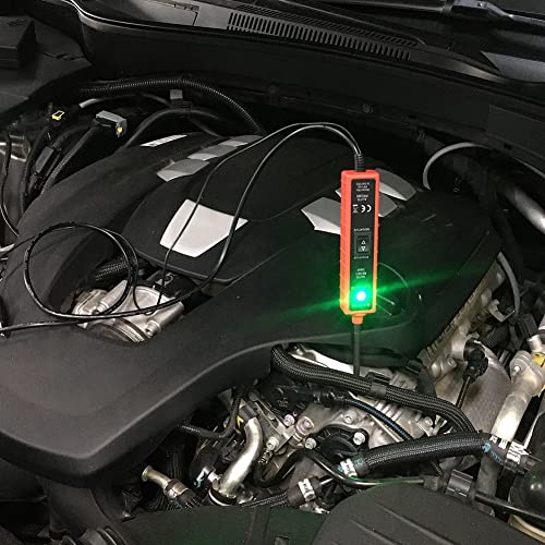 Bibabala Power Circuit Probe Tester Test Light 6-24V Dc Circuit Tester Automotive Electrical Tester Polarity Identify Continuity Tester With Indicator Light, Long Probe #TOP4