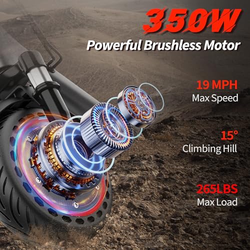 WERHY 10”/8.5” Electric Scooter, 500/350W Powerful Motor, 22/19MPH Top Speed, 25/22/16 Miles Long Range, Folding E Scooter with Dual Braking for Teens and Adults