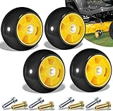 CTcar 4er-Pack AM125172 Hochleistungs-Mähdeck-Führungsrad-Kit für John Deere 48 54 60 62 72 Decks (Ersetzt AM124706, 210-300) - Robuster ABS-Kunststoff, Einfache Installation