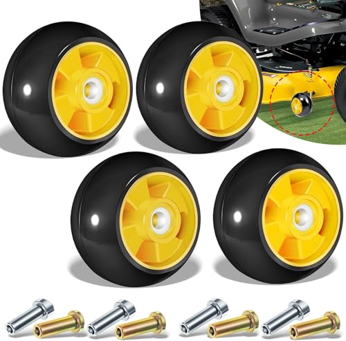 Kit 4 roues de guidage pour tondeuse John Deere AM125172 plateau de coupe AM124706