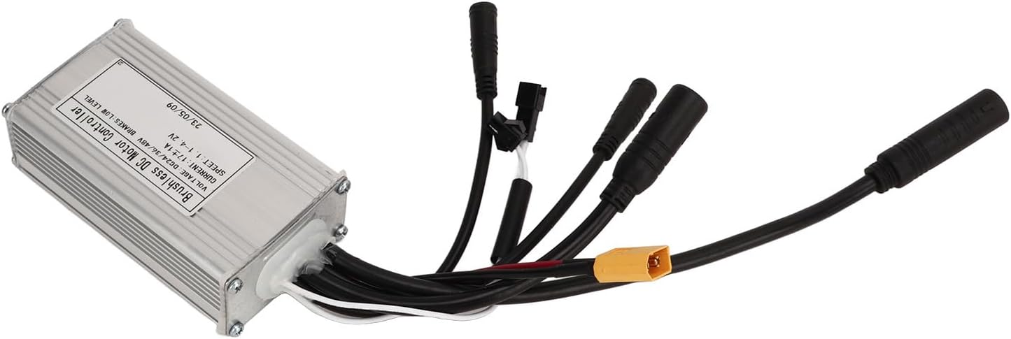 Kadimendium Bike Mode Controller , Shell 17A Good Heat Dissipation Aluminum Alloy 24V 36V 48V Brushless Controller for Bike Repairing