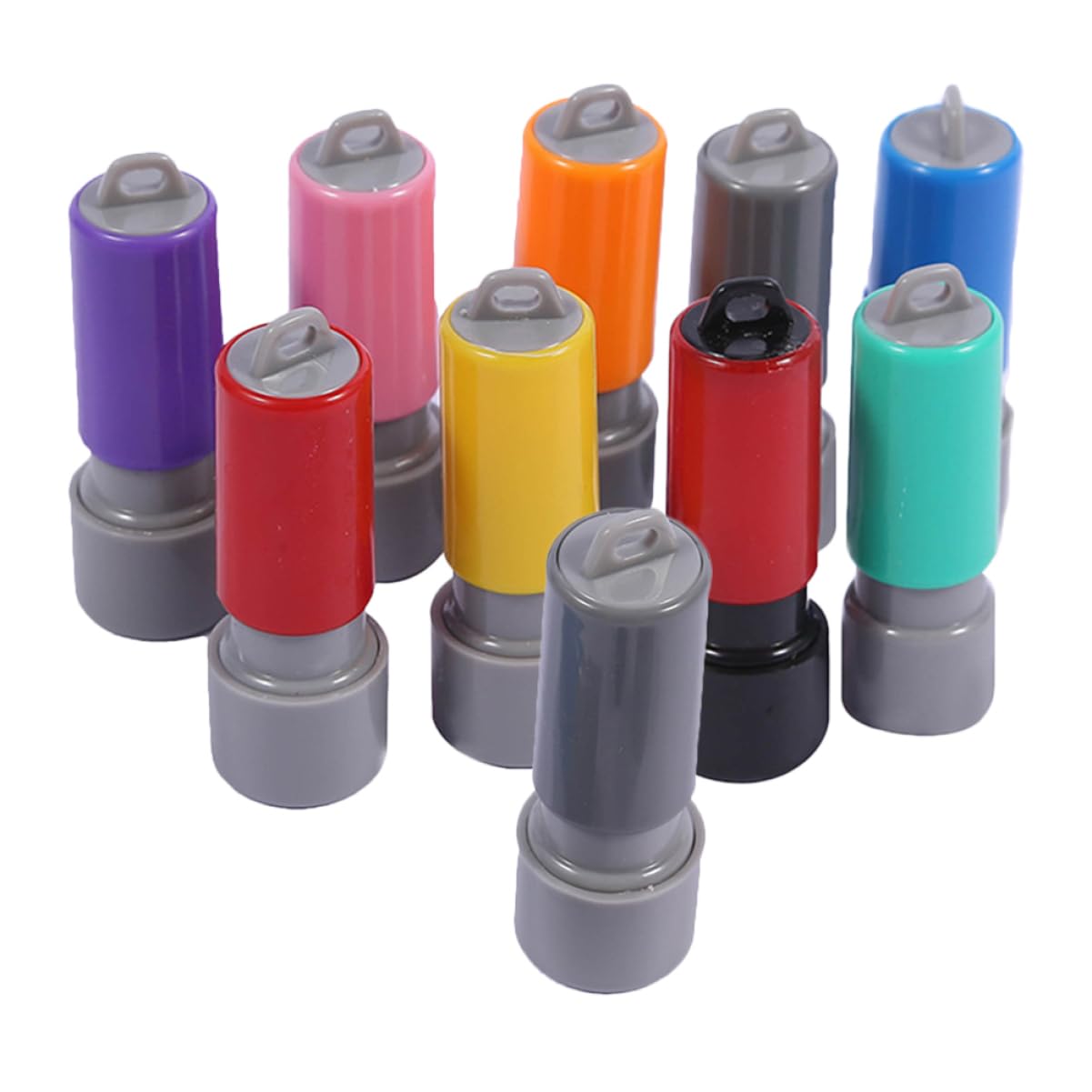 DOITOOL 5 Set Timbri Vuoti Per Creazione Timbri Tondi Per Progetti Te Con Tampone E Custodia Per Eventi E Decorazioni 10 Pezzi*5