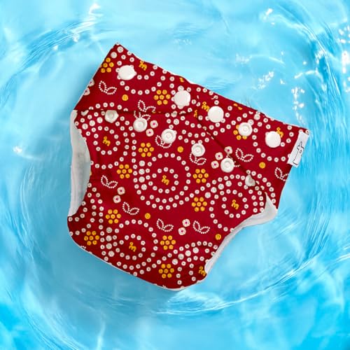 Image of SuperBottoms Swimming Diapers for Babies & Toddlers - Reusable & Adjustable Swim Diapers - Washable Cloth Diapers - Skin Friendly Fabric - Easy to Clean - Fits 3M - 3Y