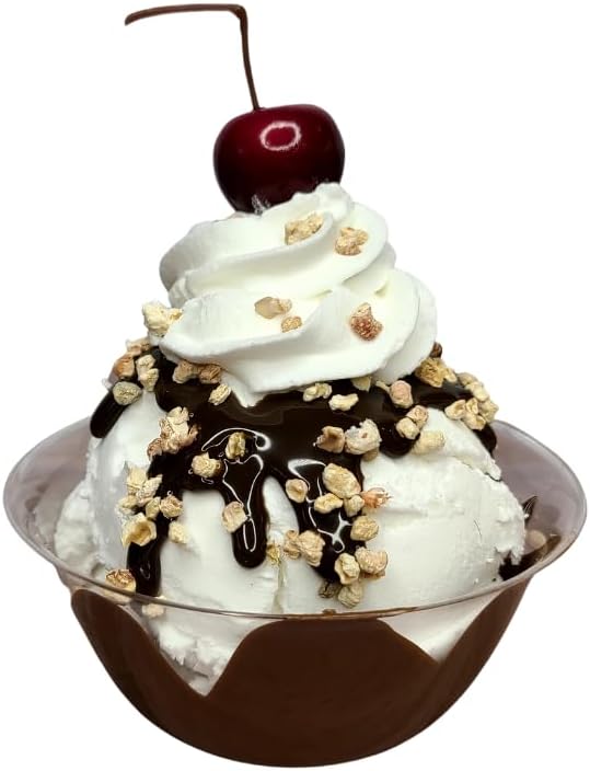 Fake Vanilla Sundae, Faux Chocolate Ice Cream Sundae, Ice Cream Bar, Sundae Bar, Fake Food, Food Prop, Summer Tiered Tray Decor, Party Decoration, Home Staging, Fake Bake, Fake Food,
