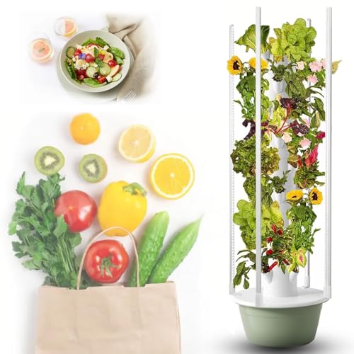 Sist ema De Cultivo Hidropónico, Macetero Hidropónico, Kit De Germinación Hidropónica, Sis tema De Cultivo Hidropónico Inteligente, Kit Cultivo Hierbas Para Jardín Hidropónico Interior,7Layers/28Pots