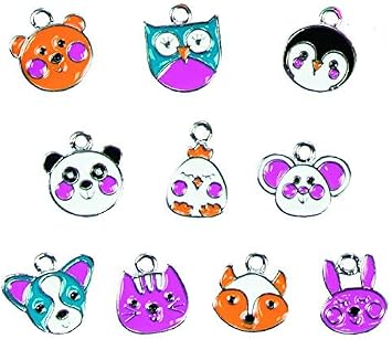 Galt Cute Charms - Creative Cases Necklace and Bracelet Making Kit - 300Plus Colourful Cute Animal Charms and Beads -Fun Craft Kits for Kids,Childrens Jewellery Making Activity Set - Ages 7 Years Plus