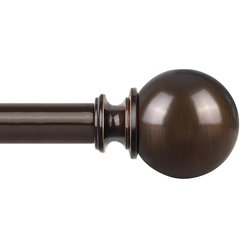 KAMANINA Bronze Curtain Rods for Windows 72 to 144 Inches,