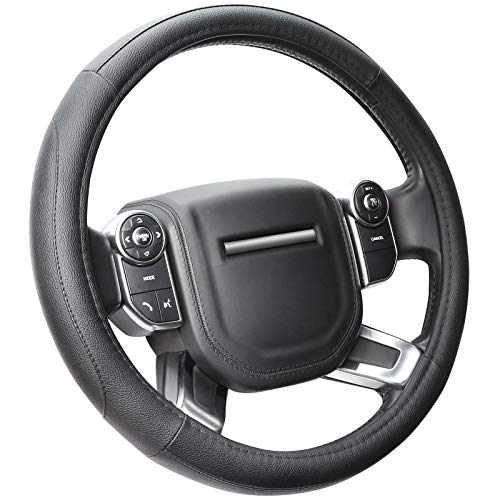 COFIT Antidérapant Couvre Volant Respirant Microfibre Cuir Couvre Noir Diamètre L 39-40.5cm