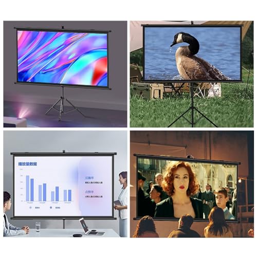 Pantalla para proyector portátil con trípode 72 pulg 4:3 miniatura 7