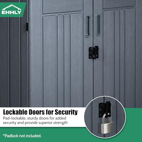 Image of EHHLY Heavy Duty Small Storage Cabinet Outdoor Weatherproof, 14 Cuft Garage Storage Cabinet with 2 Adjustable Shelves, Lockable Kitchen Pantry Closer Organizer, 31Wx23Lx34H, Sage Grey