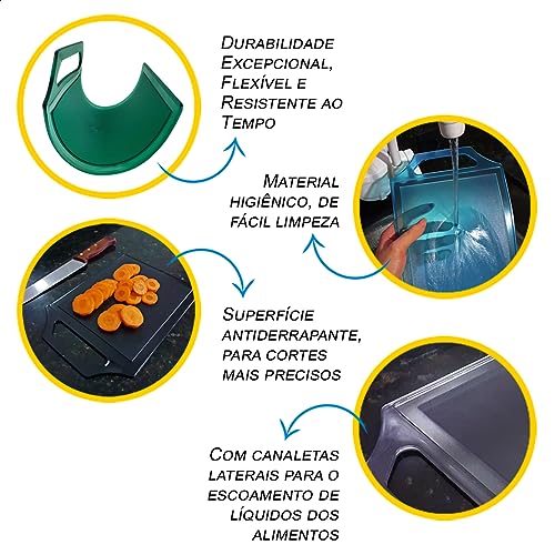 Kit 3 Tábuas de Corte Flexível
