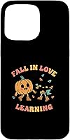 Vista 31 de Fall in Love with Learning Pumpkin Teacher Halloween Back Case for iPhone 17