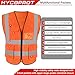 HYCOPROT Sicherheitswesten Warnweste Hohe Sichtbarkeit Reflektierendes Weste Executive Manager Jacke Zip 2 Band Brace (Orange-mesh, S)
