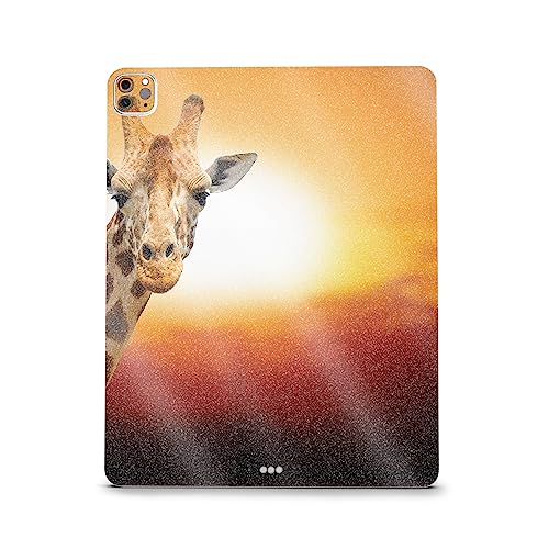 Image of MightySkins Carbon Fiber Skin Compatible with Apple iPad Pro 12.9 inch M2 6th Gen (2022) Full Wrap Kit - Sunset Giraffe | Protective Durable Textured Carbon Fiber Finish | Easy to Apply | Made in The USA