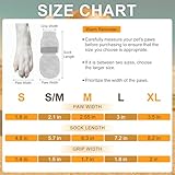 BEAUTYZOO Hundesocken Anti Rutsch, Doppelseitige Hundesocken Leckschutz mit Klettverschluss Riemen für Innenbereich Pfotenschutz für Hunde, Schuhe für Kleine, Mittlere und Große Hunde, 6er-Set