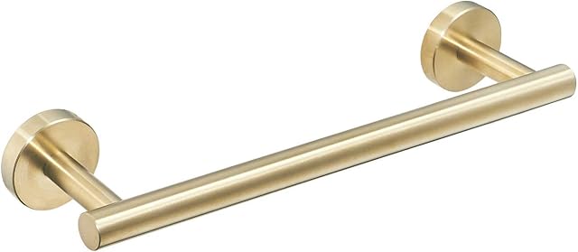 12 Inches Towel Bar for Bathroom Kitchen Hand Towel Holder Dish Cloths Hanger SUS304 Stainless Steel RUSTPROOF Wall Mount Brushed Gold Finish,BA195A3G,Beelee