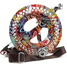9KM DWLIFE 11in Kite Reel Winder with Shoulder Strap, Aluminum, Ratchet Lock Brake, Smooth Rotation Ball Bearing, Line-Guide, Large Single Line Kite Flying