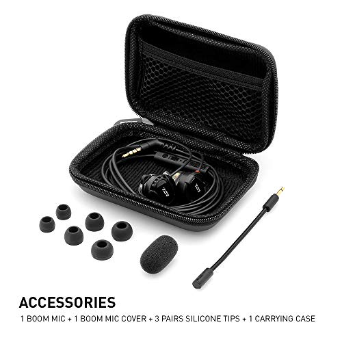 Adv. Nsmo Jr 2-Driver Gaming Earbuds Headset With Dual Mic [Detachable & Built-In] And Volume Control For Mobile Gaming, Nintendo Switch, Xbox One, Ps4, Pro, Pc #TOP6