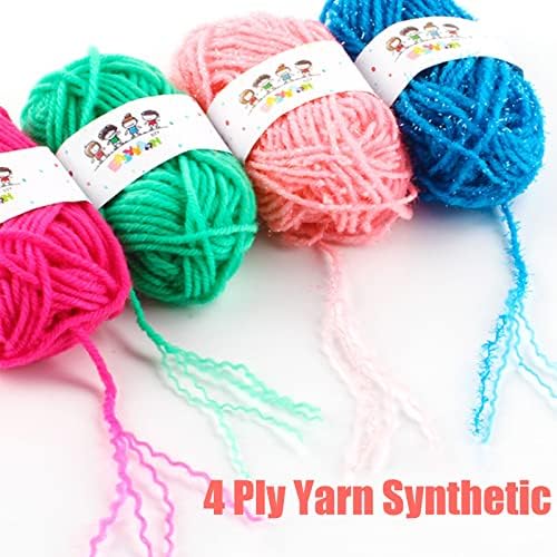 Crochet Yarn,12×10g Double Knitting Assorted Color Yarn Pack,Premium and Durable Yarn,Crochet Kits for Beginners Adults,Ideal for Kids Crafts, Small Projects,Blankets,Pet Clothes,Hats,Towels,Gloves