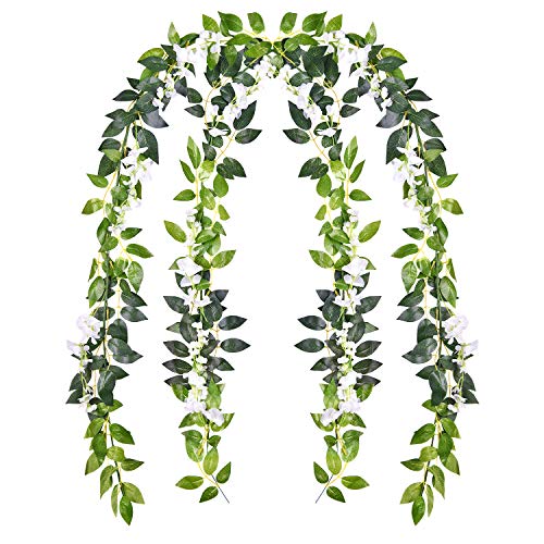 Sunm Boutique Artificial Flowers Wisteria Garland Vine Rattan Hanging For Home Garden Ceremony Wedding Arch Floral Decor thumb #4