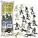TimMee Plastic Army Men - Green vs Tan 100pc Toy Soldier Figures - Made in USA