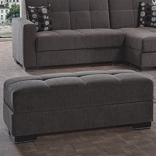 Sweet Home Stores 50" Ottoman with Storage, Fabric, Ottoman Storage,