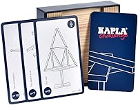 Vista 4 de KAPLA Challenge - Juego de construcción de madera, 16 tablones de construcción y 12 cartas de desafío