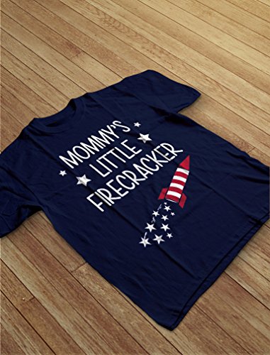 Mommy's Little Firecracker Cute 4Th Of July Toddler Infant Kids T-Shirt 12M Navy #TOP2