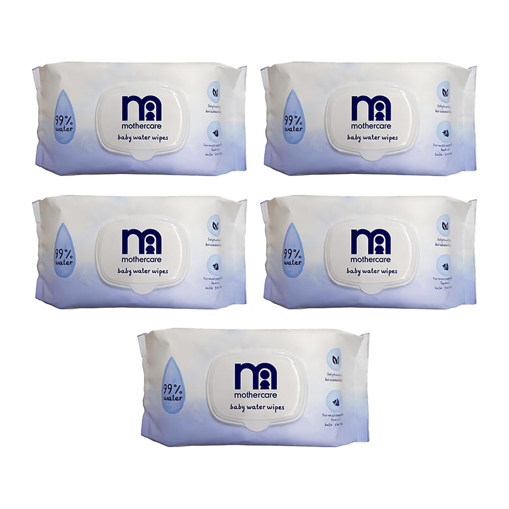 Mothercare 80-Piece Water Wipes Non-Fragrance - Pack of 5-picture-25