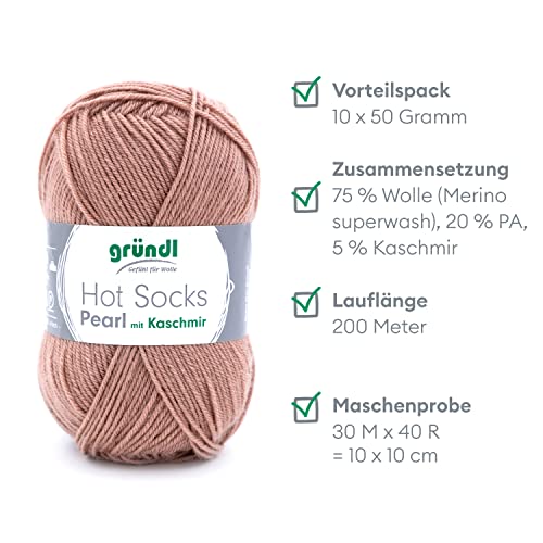 Gründl Hot Socks Perla in Lana a Maglia Liscia