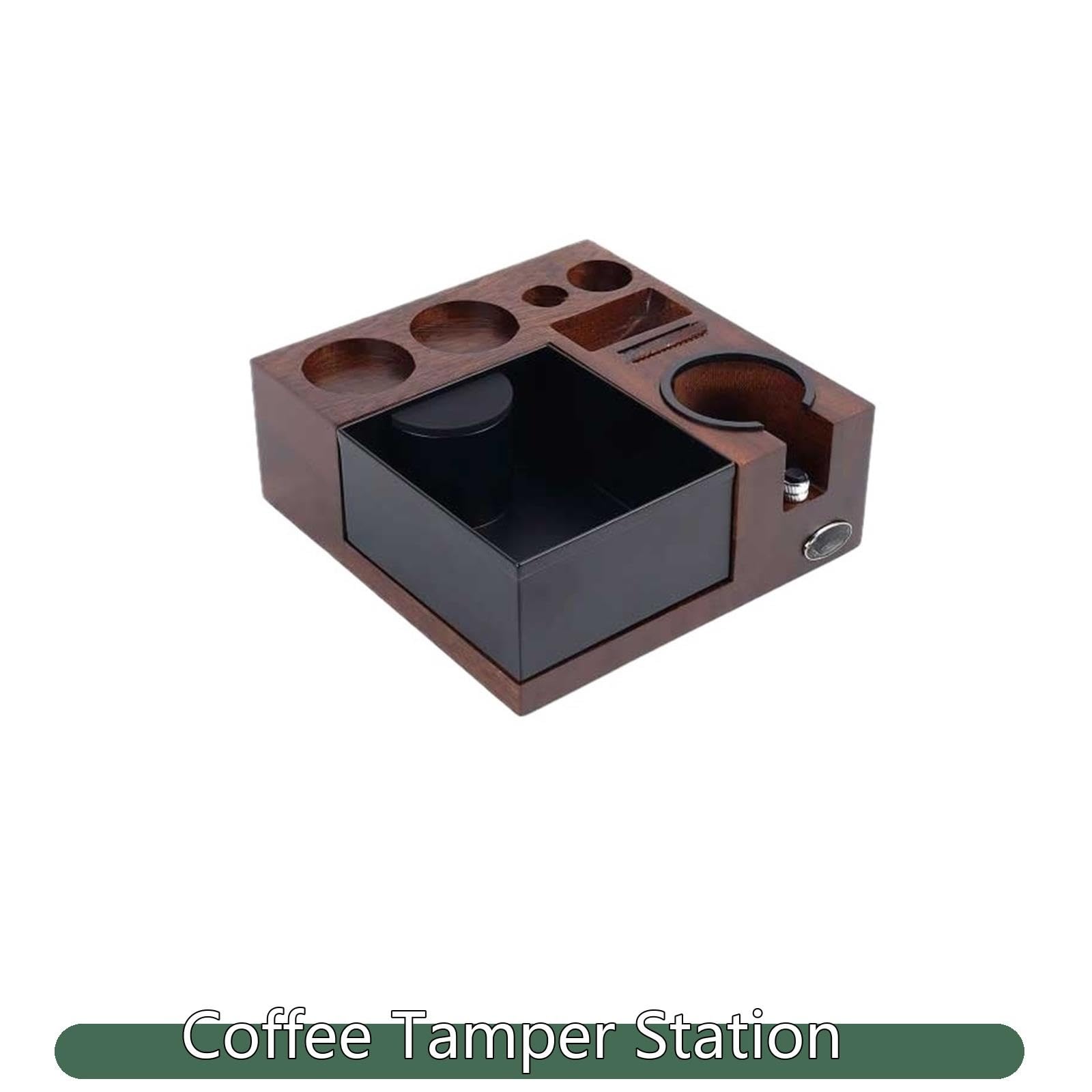 Caja De Golpe De Café Expreso, Compatible Con IKAPE V5, Caja Organizadora De Café for Portafiltro Distribuidor De Manipulación Y Almacenamiento De Barista Con Pantalla Puck