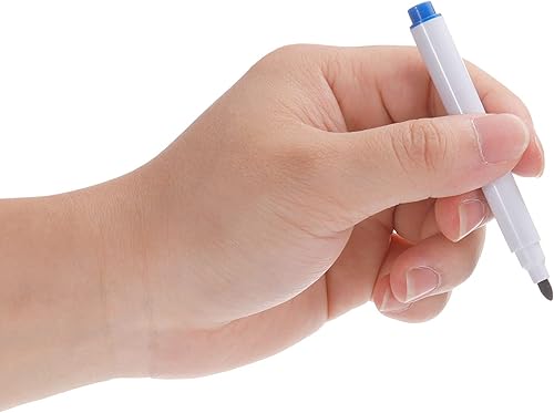 Miniatura 5 de PATIKIL Rotuladores de borrado en seco, paquete de 30 unidades, tinta azul oscuro, punta fina, bajo olor, pizarra blanca con tapa de borrador para