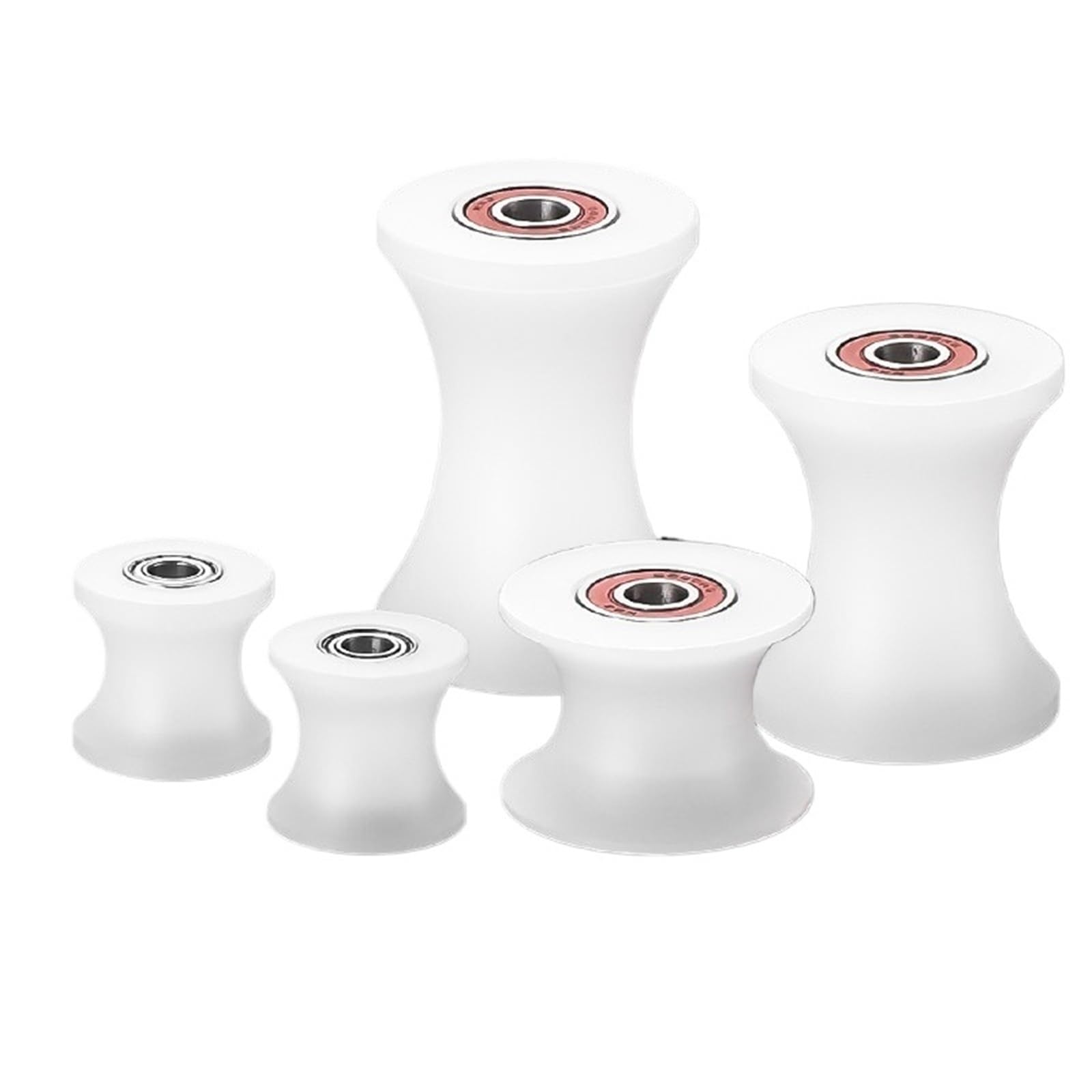 Rullo con cuscinetto a sfere con scanalatura a U, 6-12 x 25-60 x 25-120 mm Ruota guida puleggia in nylon, Sostituzione ruota cingolo, Confezione da 1(12 * 60 * 120(Groove width 100mm))