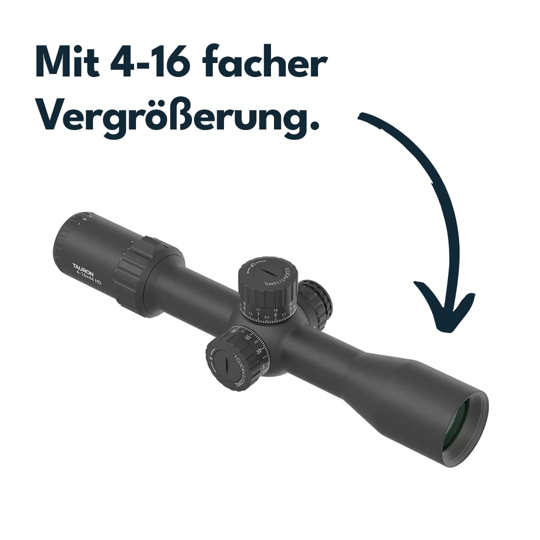 Vector Optics SCFF-79 Tauron 4-16x44 HD MIL FFP Lunette de visée pour le sport, l'airsoft et la chasse, fusil à air comprimé, visière cible, lunette de visée de fusil, Rifle Scope, nombreux