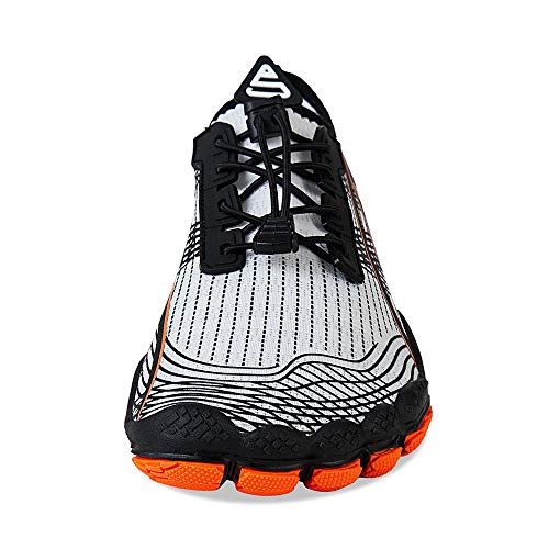 WateLves Water Shoes for Men Women Barefoot Quick-Dry Aqua Sock Outdoor Athletic Sport Shoes Kayaking Boating Hiking Surfing Walking (M-White, 38) - Thumbnail 5